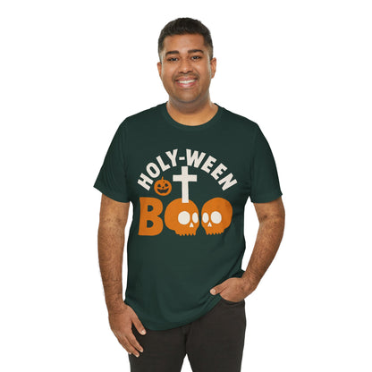 Holy Ween Boo Shirt – Christian Halloween Cross & Skull Faith Tee