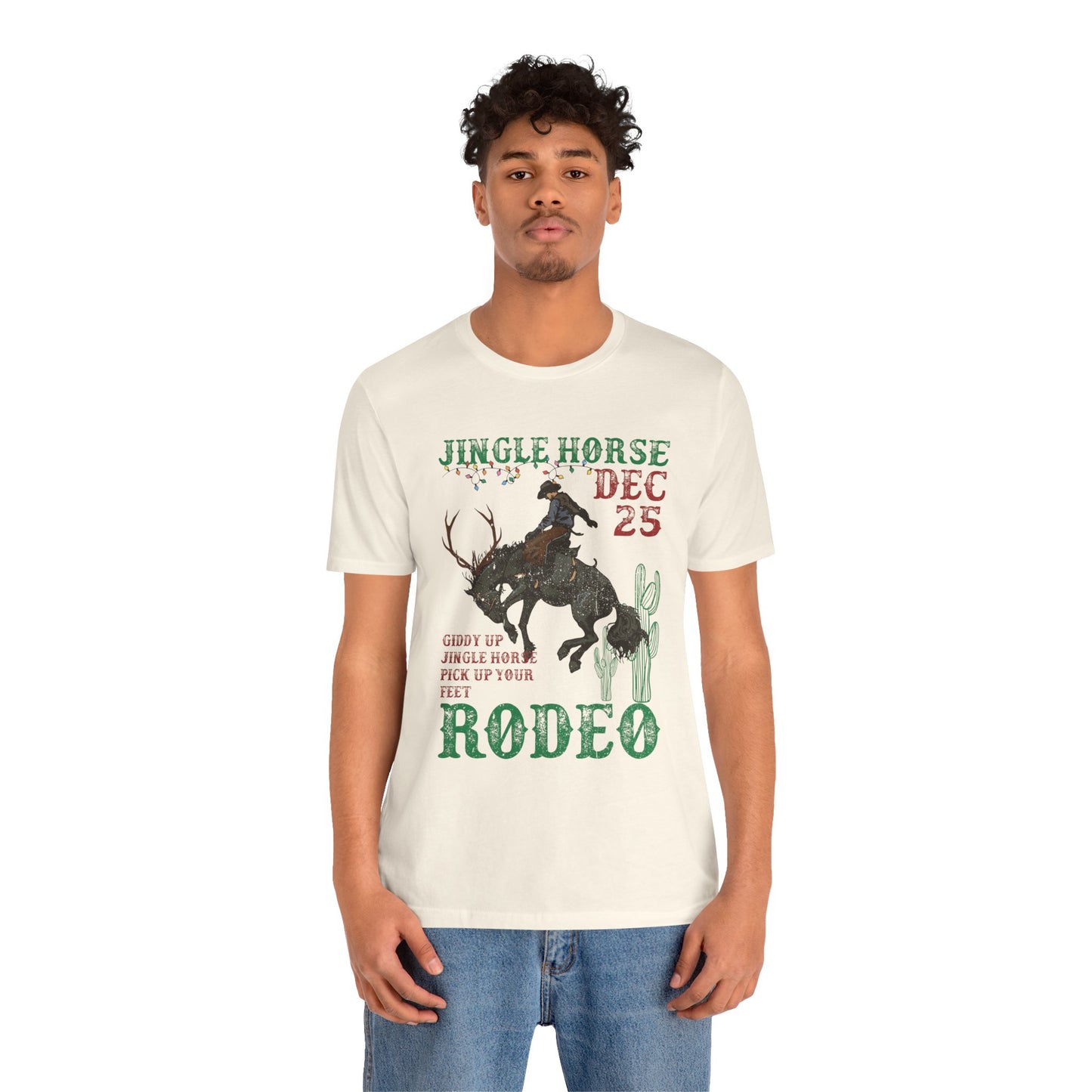 Giddy Up Jingle Horse Shirt – Western Rodeo Howdy Christmas Holiday Tee
