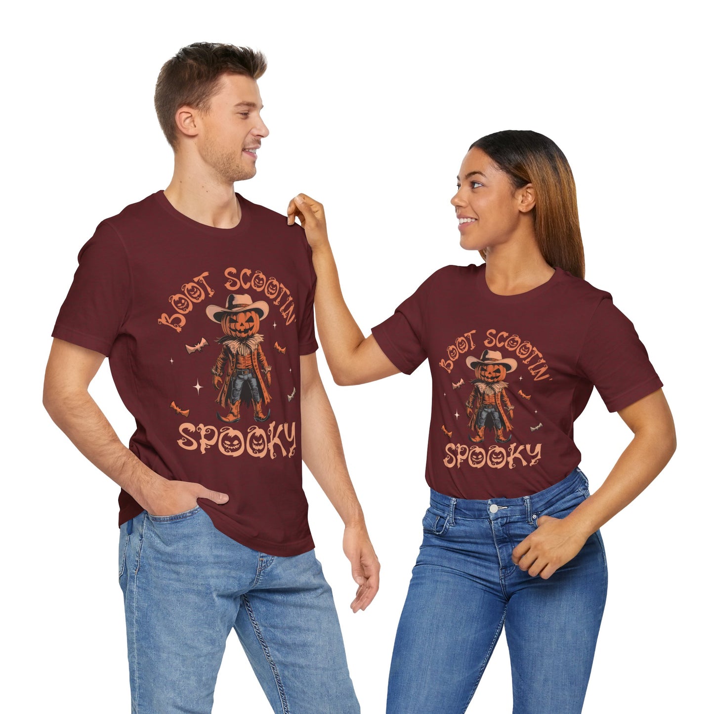 Boot Scootin’ Spooky Shirt – Funny Cowboy Pumpkin Head Western Halloween Tee