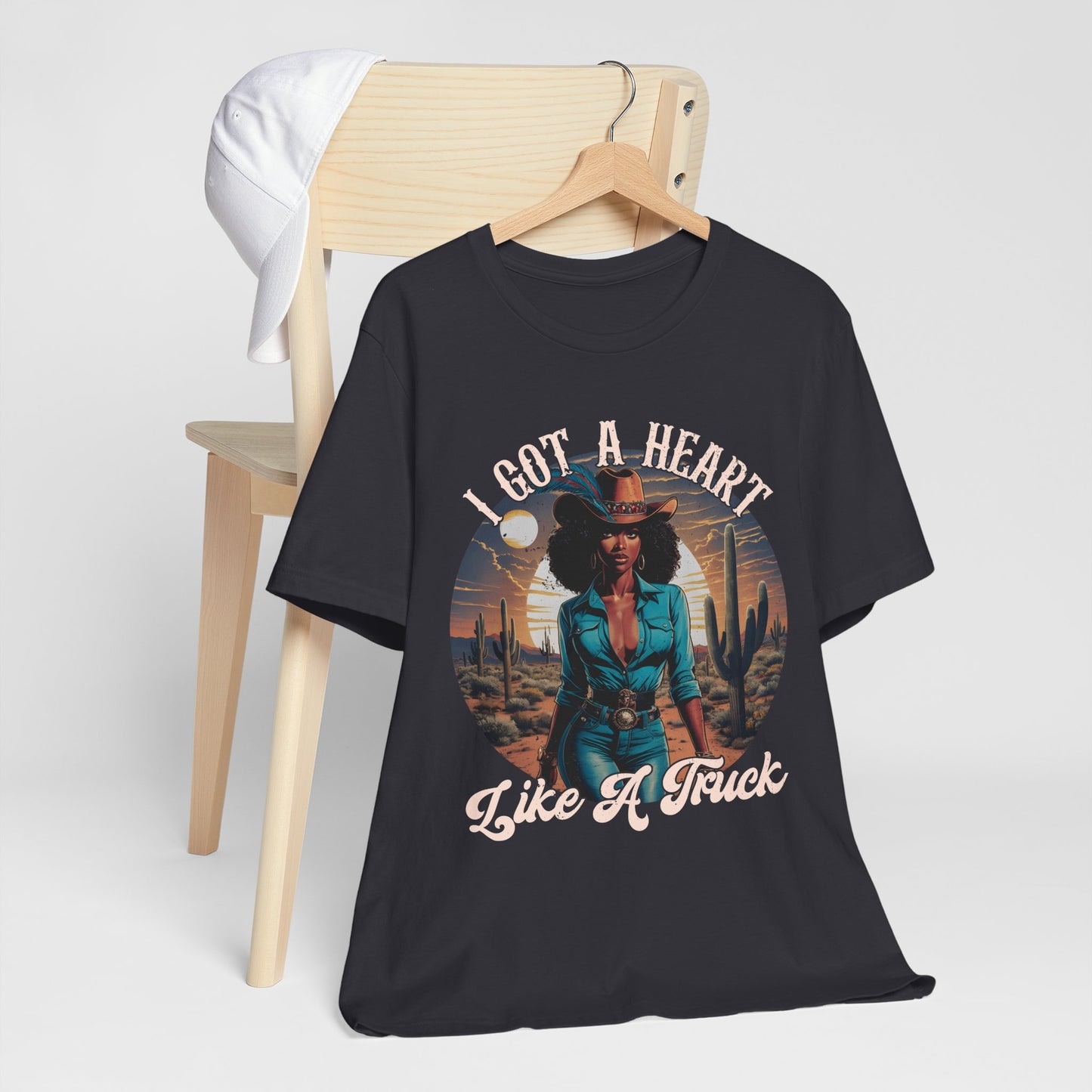 Heart Like A Truck Shirt – Black Cowgirl Christian Desert Western Tee