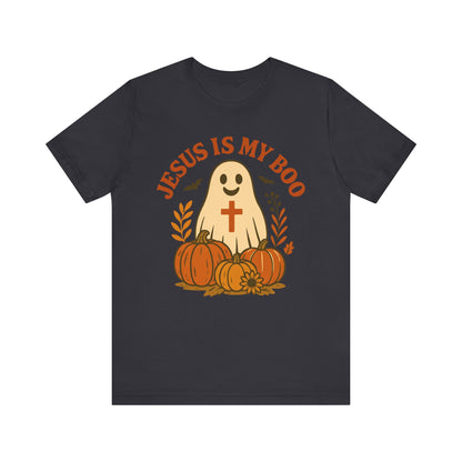 Jesus Is My Boo Shirt – Cute Christian Ghost Pumpkin Halloween Faith Tee