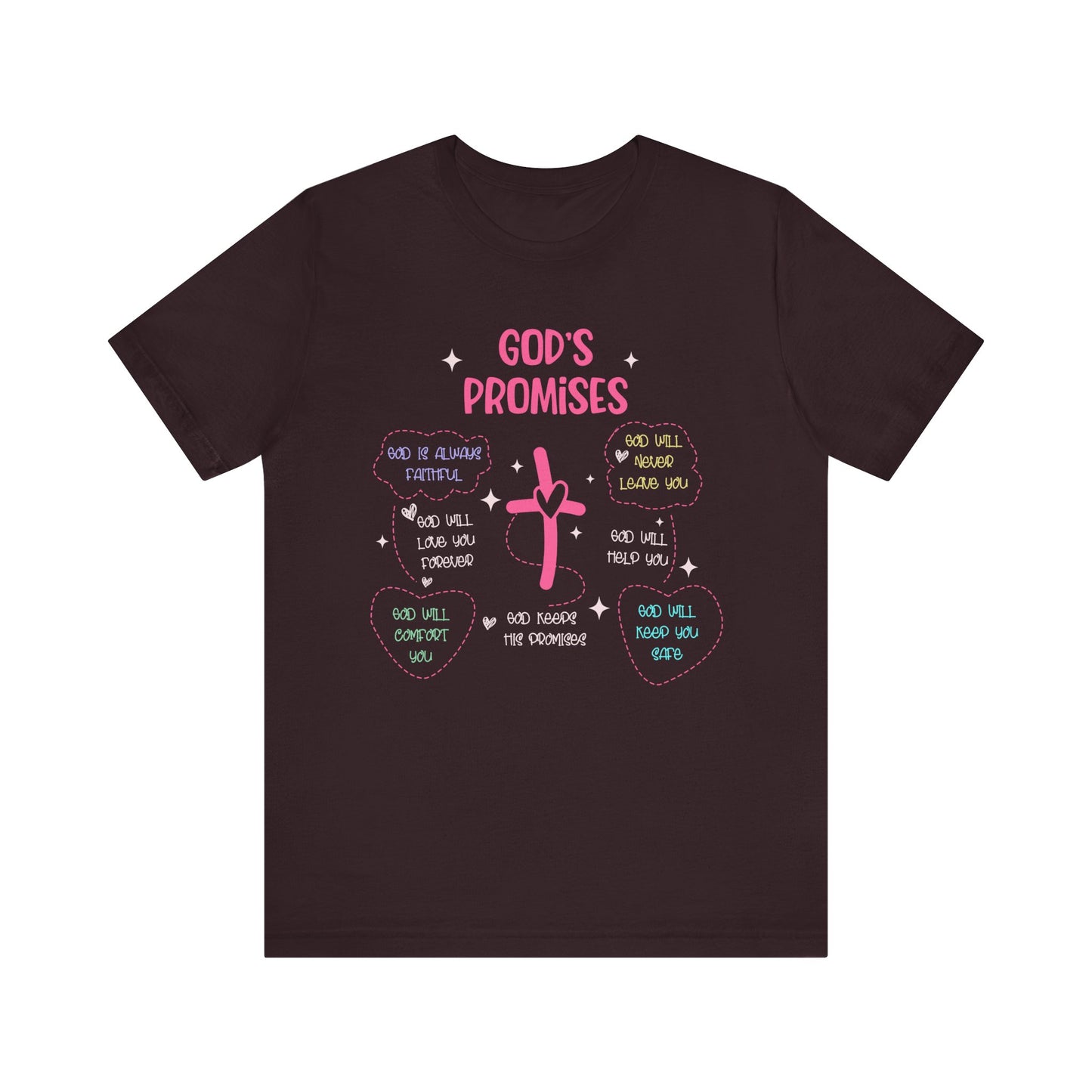 God’s Promise Shirt – Christian Rainbow Cross Bible Verse Faith Scripture Tee