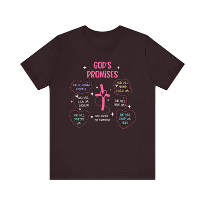 God’s Promise Shirt – Christian Rainbow Cross Bible Verse Faith Scripture Tee