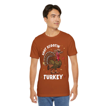 Thanksgiving Cowboy Turkey Shirt – Boot Scootin’ Western Rodeo Tee