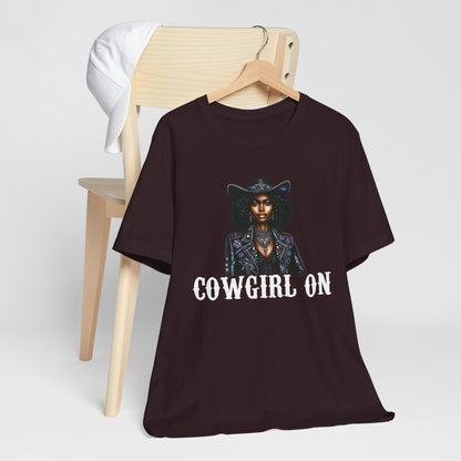 Cowgirl on Black Shirt – Howdy Southern Western Rodeo Texas Tee