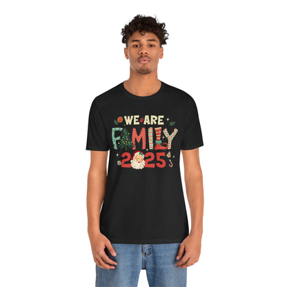 Vintage We Are Family Christmas Shirt – Retro Santa & Tree Matching Holiday Tee