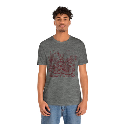 Cowboy Mouse Riding Rattlesnake Shirt – Funny Wild West Rodeo Tee