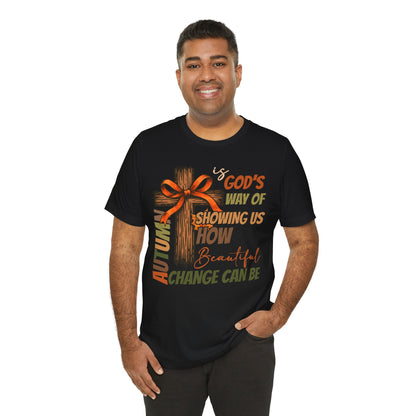Autumn Is God’s Way Shirt – Coquette Bow Christian Cross Fall Thanksgiving Tee