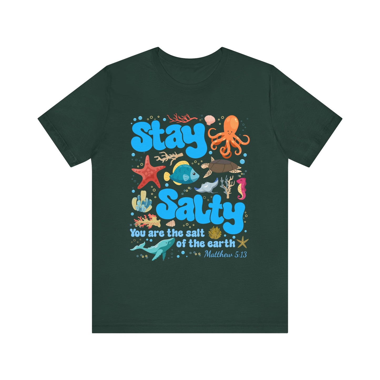 Stay Salty Shirt – Matthew 5:13 Christian Faith Ocean Kids Teachers Tee