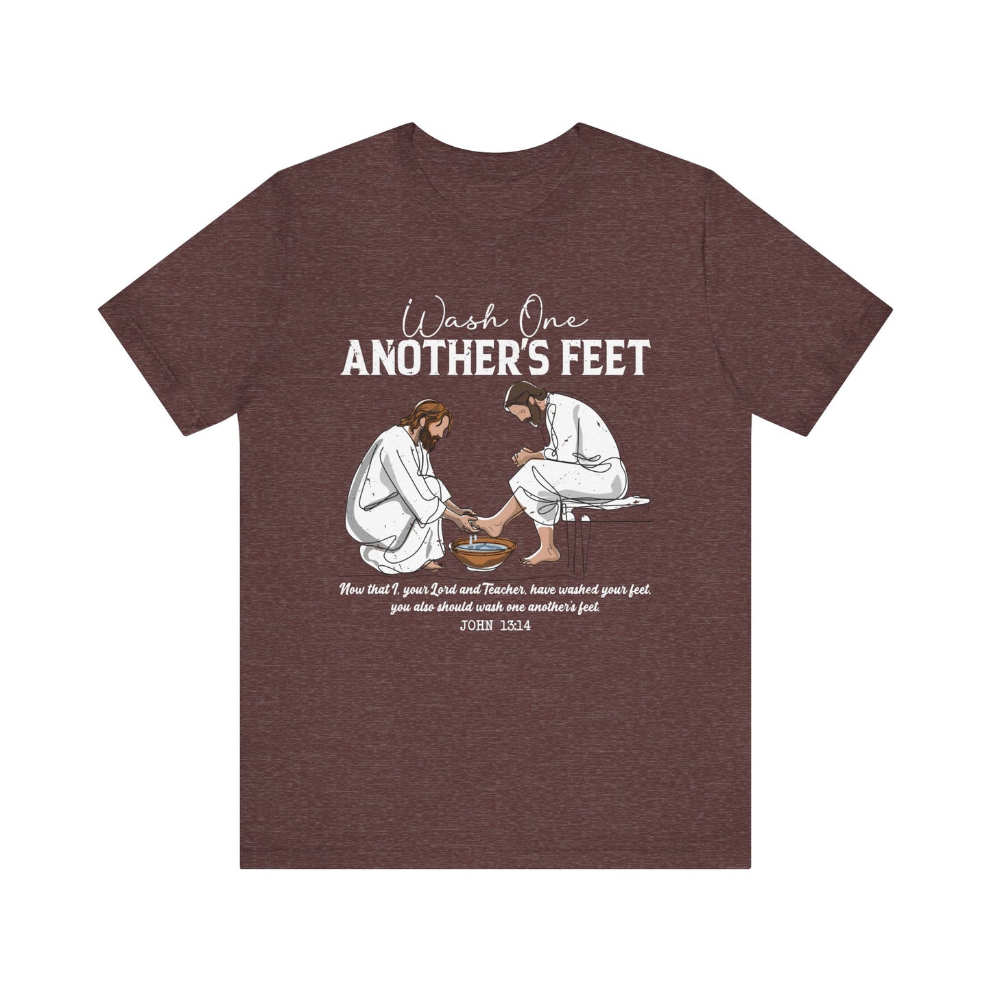 Wash One Another’s Feet Shirt – John 13:14 Christian Servant Heart Tee