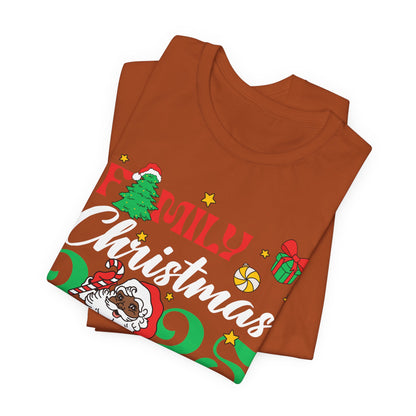 Family Christmas 2025 Shirt – Black Santa Afrocentric Matching Holiday Tee