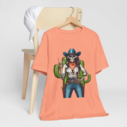 Howdy Skull Cowgirl Shirt – Skeleton Rock Hand Western Rodeo Texas Tee