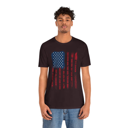 Legacy Dads Shirt – USA Flag Nehemiah 4:14 Christian Men’s Faith Tee