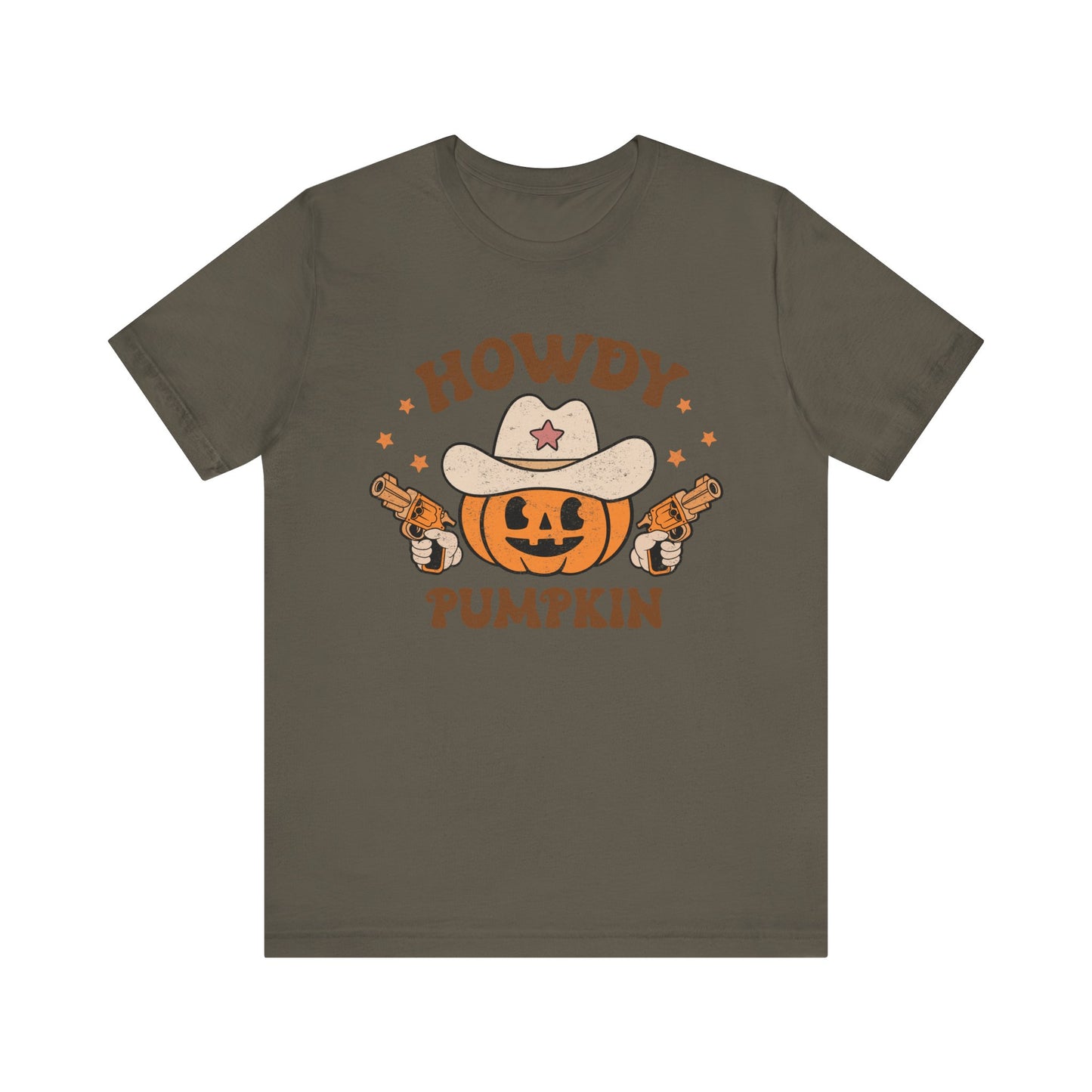 Howdy Pumpkin T-Shirt, Retro Western Cowboy Cowgirl Halloween Tee