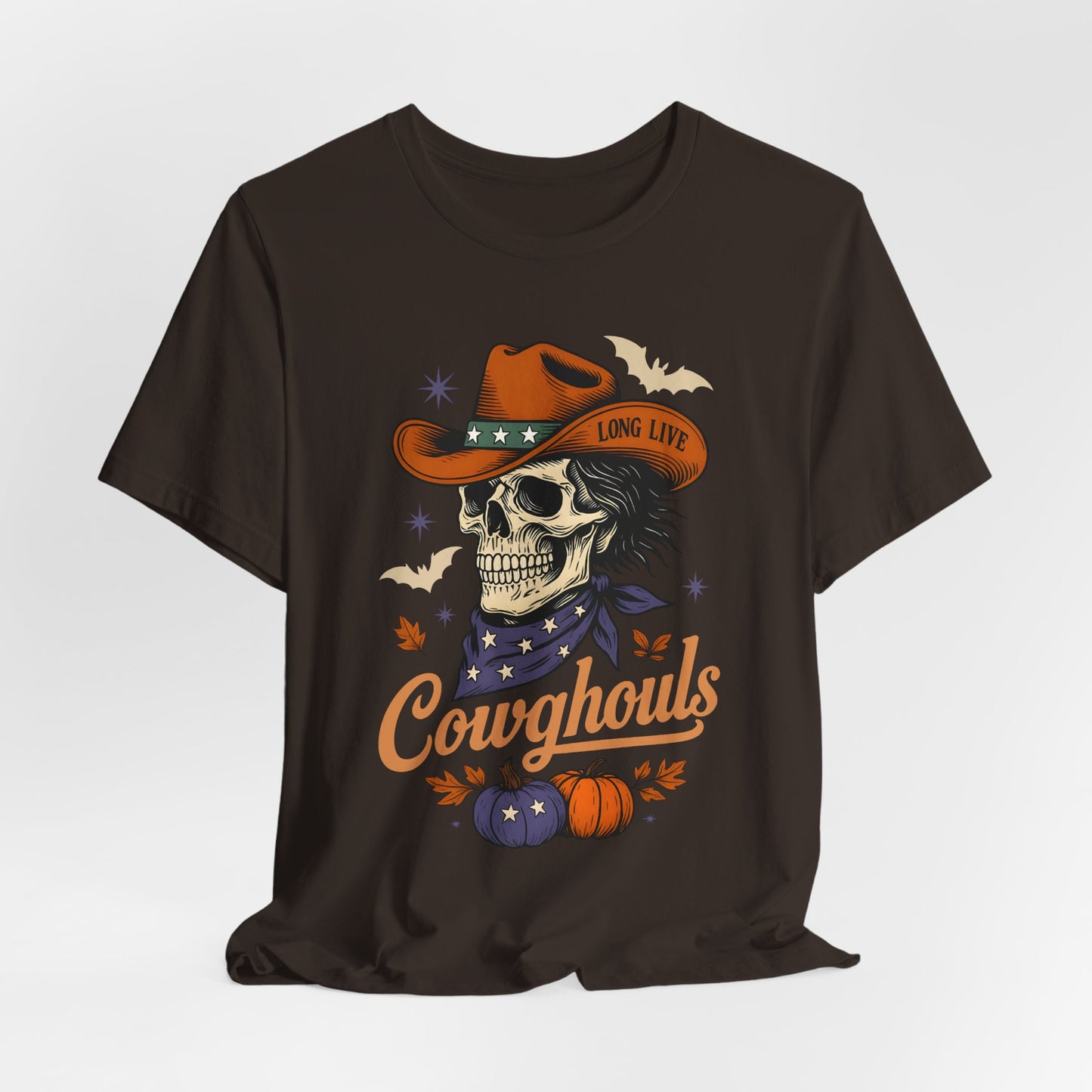 Cowghouls Shirt – Long Live Halloween Skeleton Cowboy Western Ghost Tee