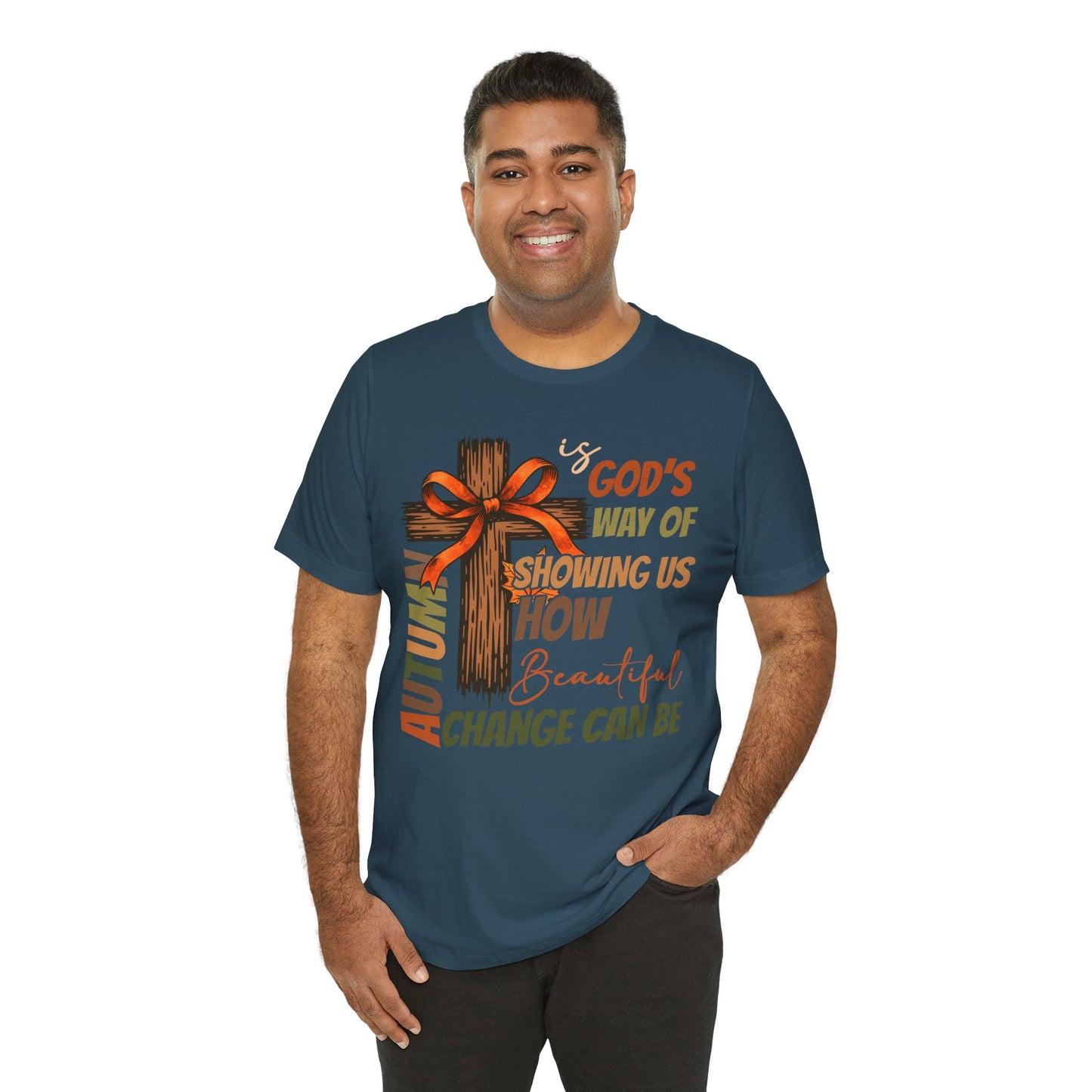 Autumn Is God’s Way Shirt – Coquette Bow Christian Cross Fall Thanksgiving Tee
