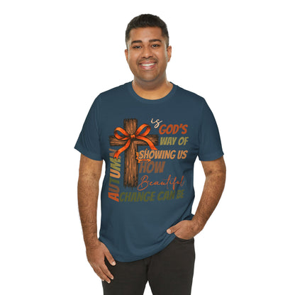 Autumn Is God’s Way Shirt – Coquette Bow Christian Cross Fall Thanksgiving Tee