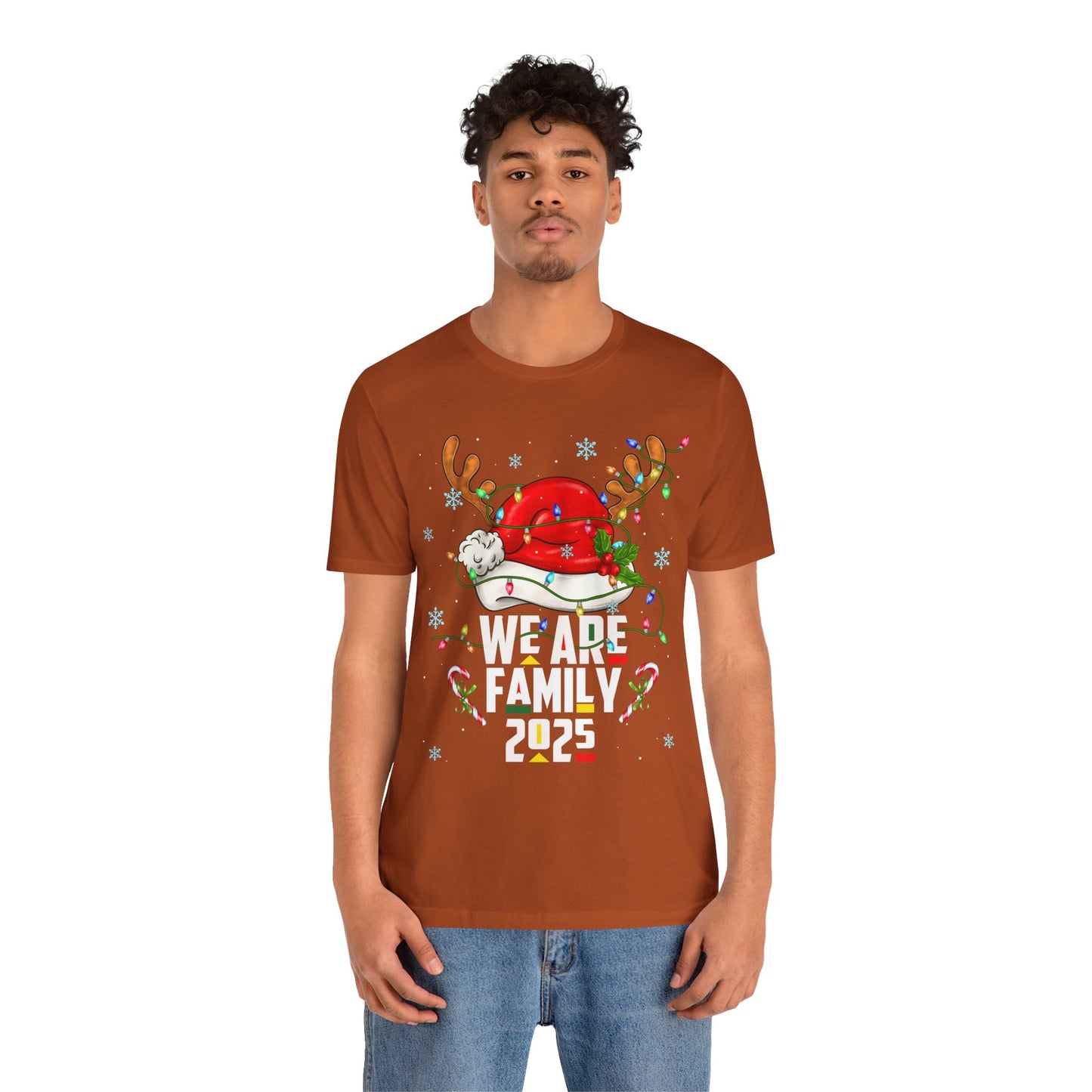 We Are Family 2025 Shirt – Afro Christmas Tree & Santa Matching Black Family Tee