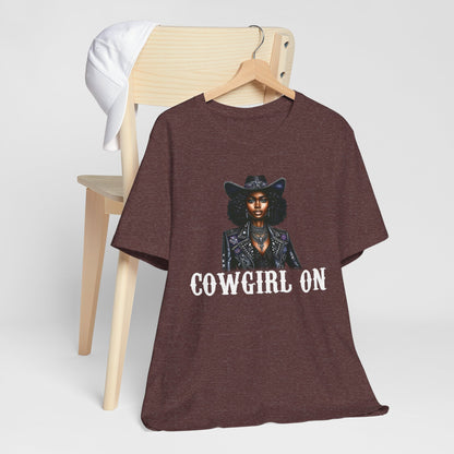 Cowgirl on Black Shirt – Howdy Southern Western Rodeo Texas Tee
