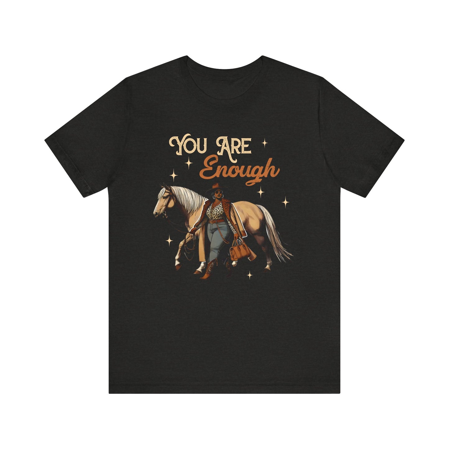 You Are Enough Shirt – Christian Bible Black Cowgirl Western Texas Tee