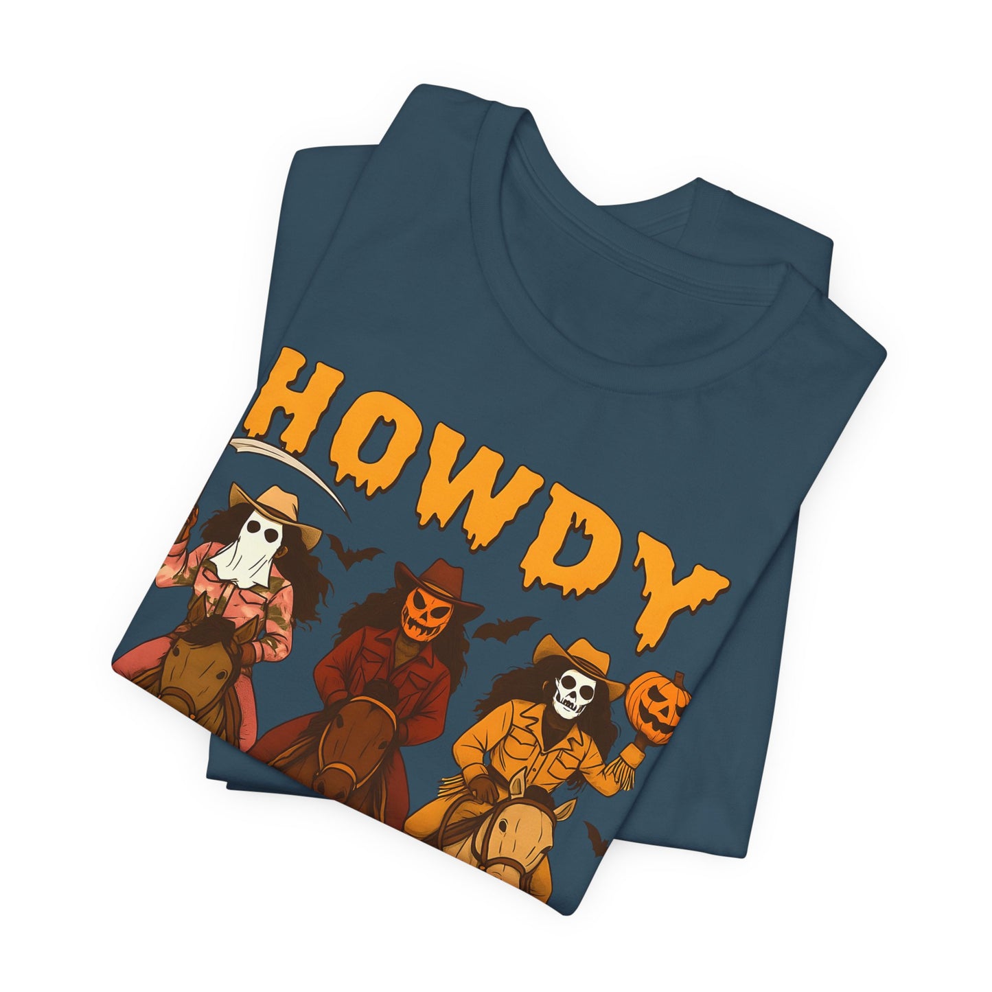 Howdy Halloween Shirt – Spooky Western Skeleton Cowboy Riders Tee, Funny Rodeo Fall Outfit