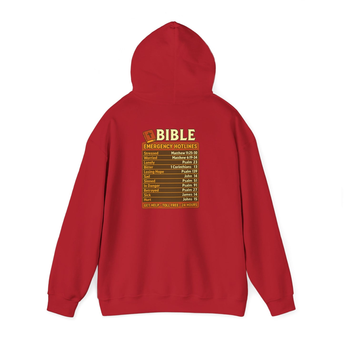 Bible Emergency Hotline Hoodie – Inspirational Christian God Faith Pullover