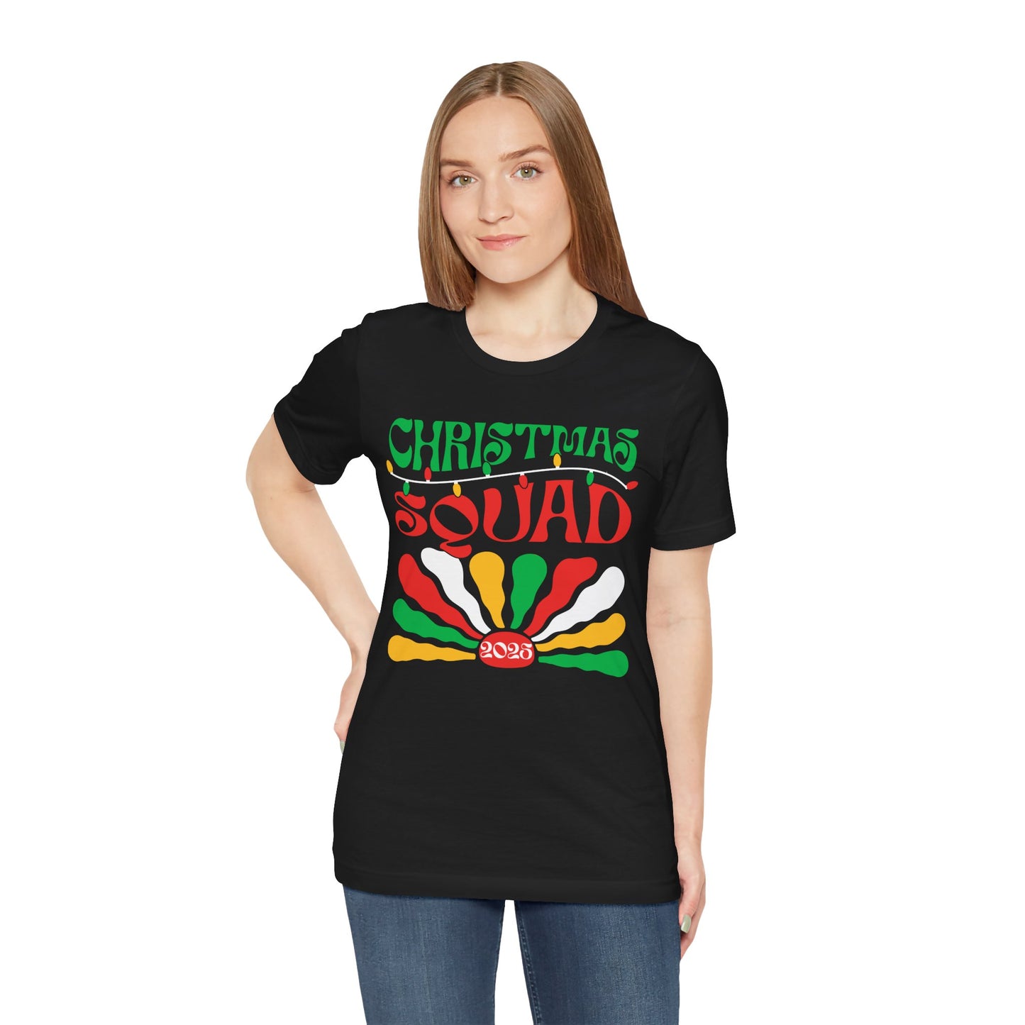 Christmas Squad 2025 Shirt – Retro Groovy Matching Holiday Group Tee