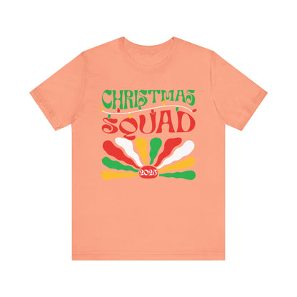 Christmas Squad 2025 Shirt – Retro Groovy Matching Holiday Group Tee