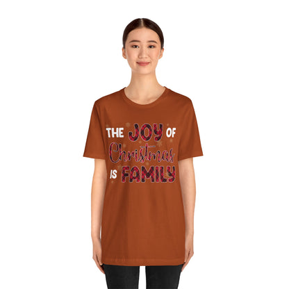 The Joy of Christmas is Family Shirt – Buffalo Plaid Matching Holiday Tee