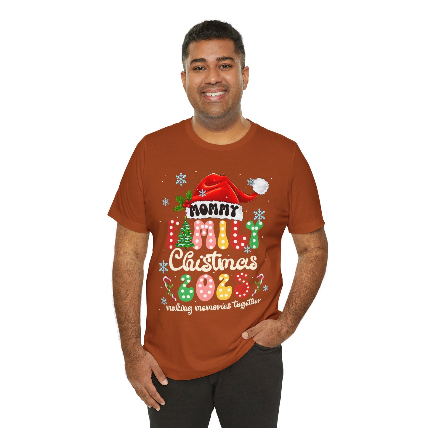 Mommy Family Christmas 2025 Shirt – Cute Matching Polka Dot Holiday Tee