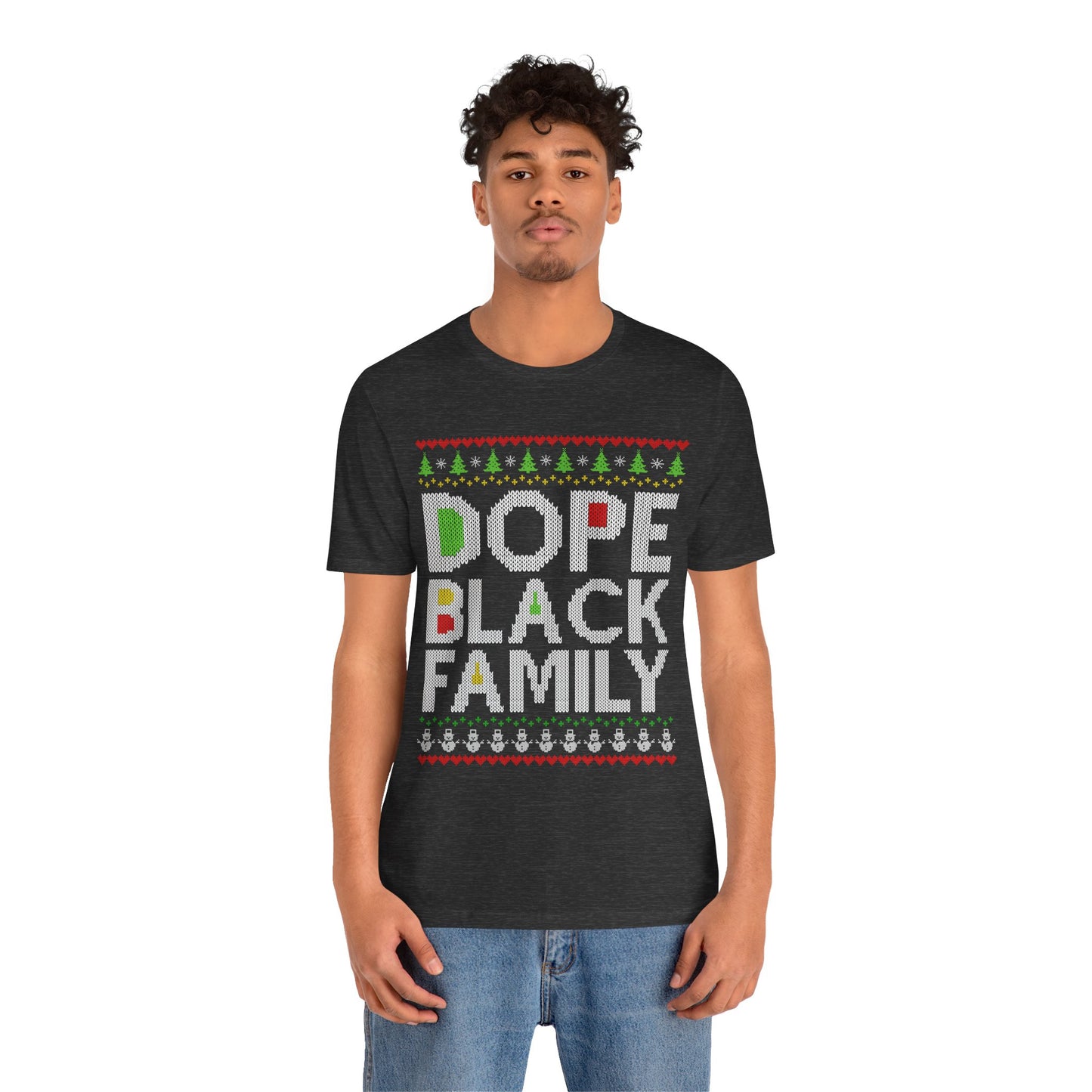 Dope Black Family Ugly Christmas Sweater – Afrocentric Holiday Shirt, Funny Matching Christmas Tee for Proud Black Families
