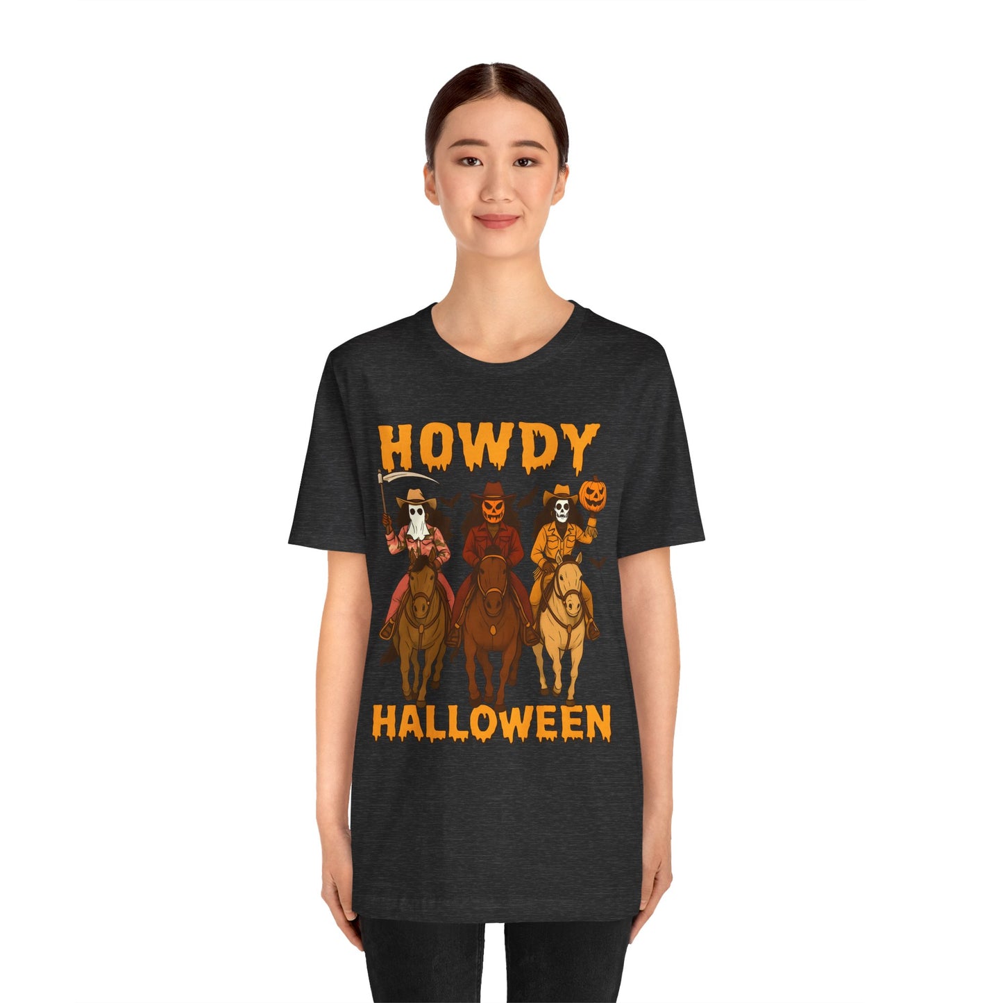 Howdy Halloween Shirt – Spooky Western Skeleton Cowboy Riders Tee, Funny Rodeo Fall Outfit