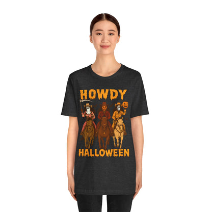 Howdy Halloween Shirt – Spooky Western Skeleton Cowboy Riders Tee, Funny Rodeo Fall Outfit