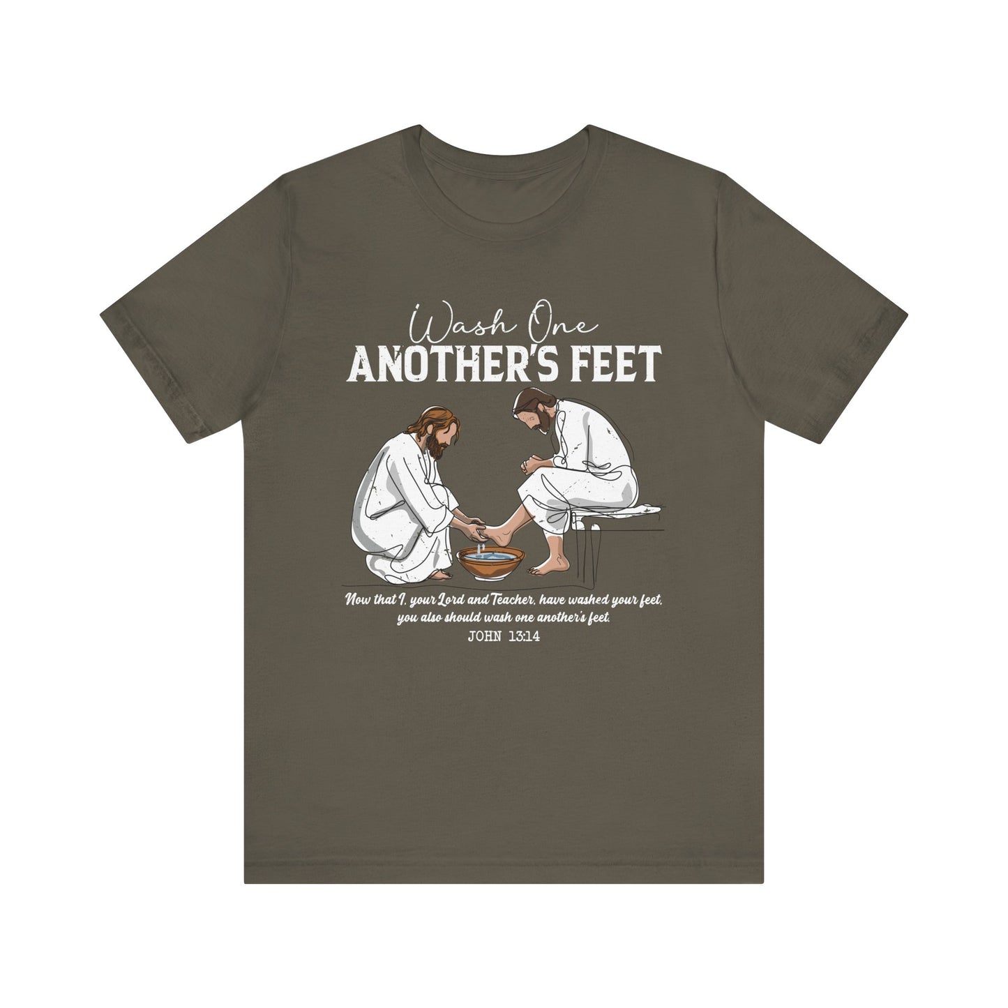 Wash One Another’s Feet Shirt – John 13:14 Christian Servant Heart Tee
