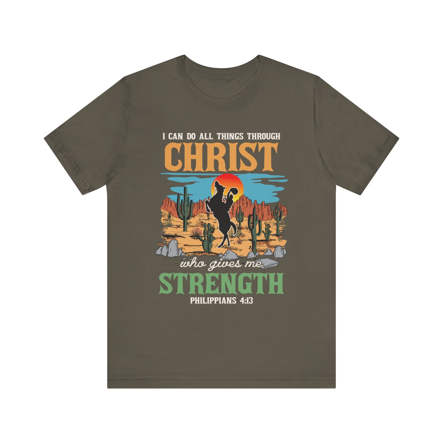 I Can Do All Things Through Christ Shirt – Western Rodeo Christian Tee