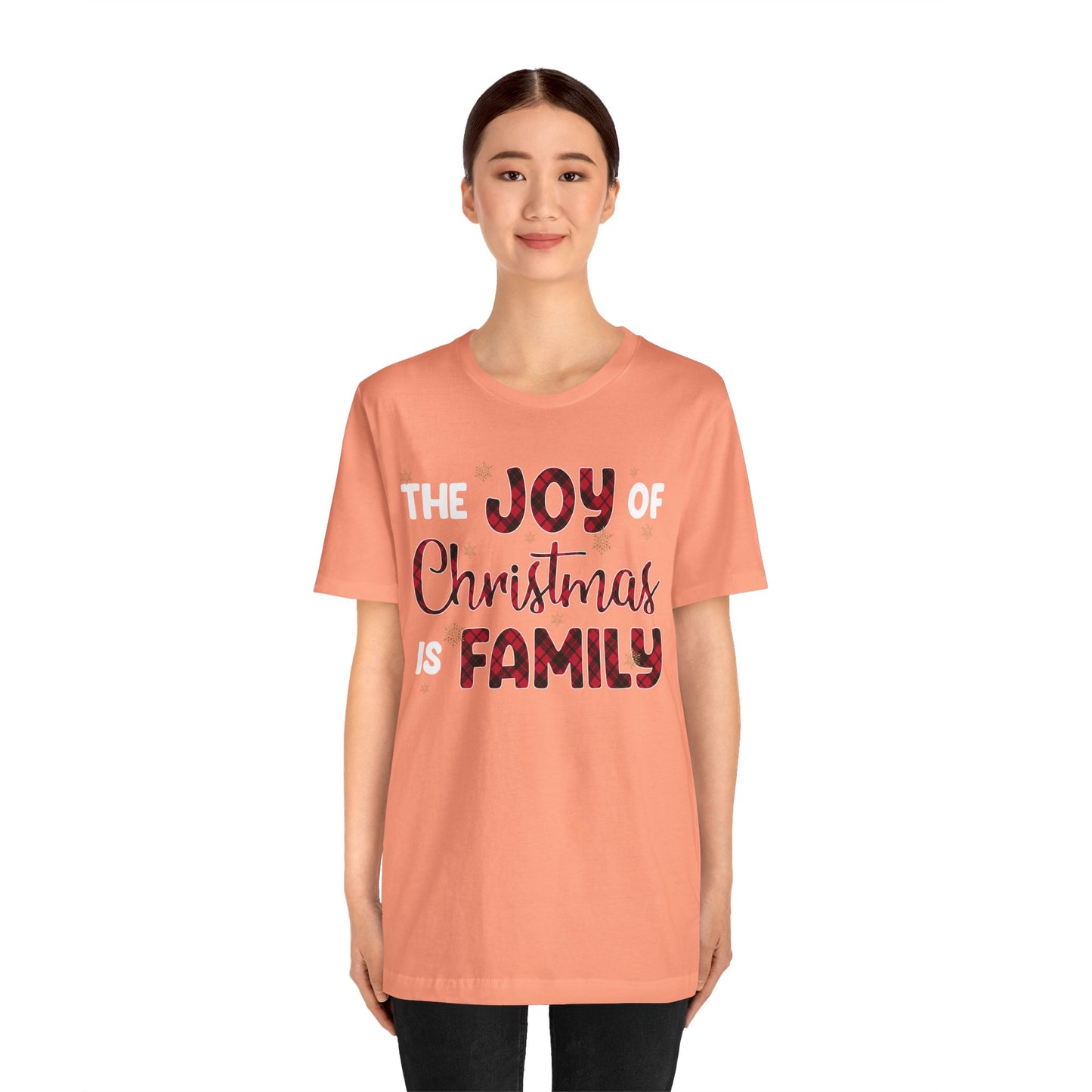 The Joy of Christmas is Family Shirt – Buffalo Plaid Matching Holiday Tee