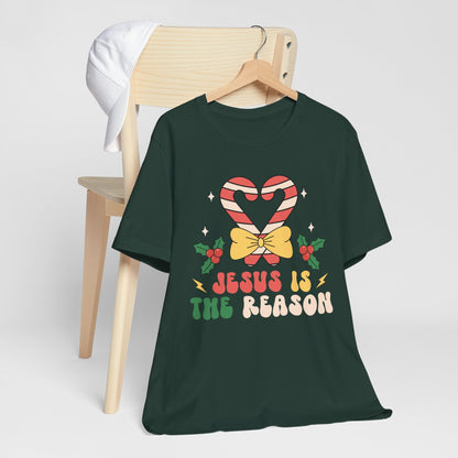 Candy Cane Jesus Shirt – Christian Christmas Pajama Tee, Holiday Faith Sleepwear