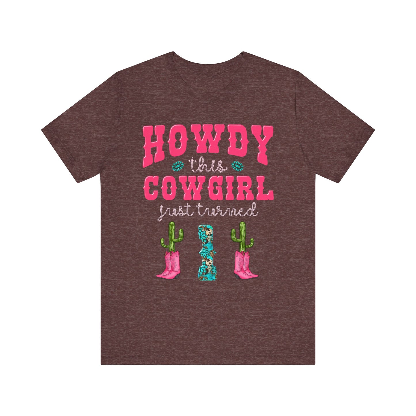Howdy This Cowgirl Just Turned 1 Shirt – Western First Birthday Girl Rodeo Party Tee