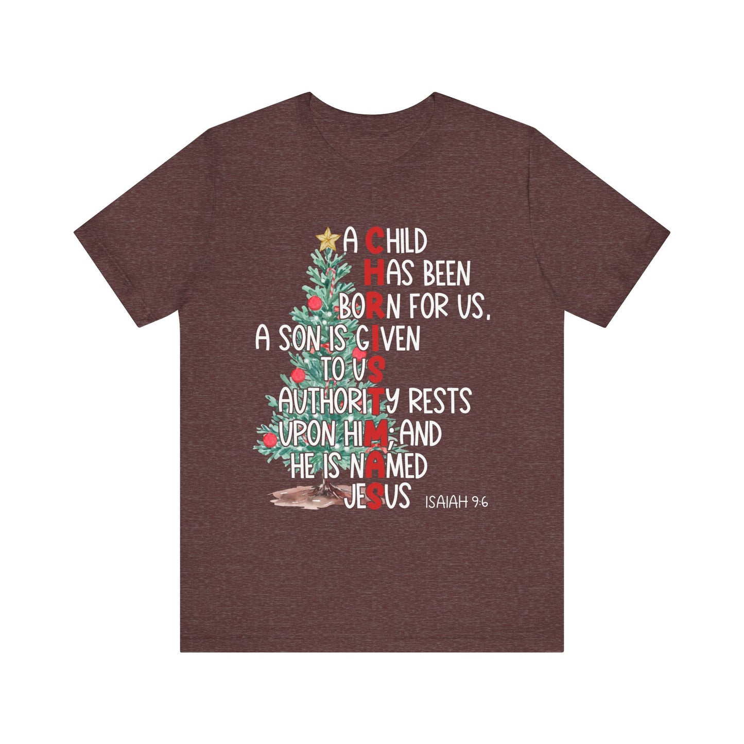 Christmas Jesus Mighty God Shirt – Isaiah 9:6 Christian Bible Verse Holiday Tee