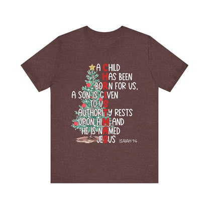 Christmas Jesus Mighty God Shirt – Isaiah 9:6 Christian Bible Verse Holiday Tee