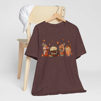 Thankful Pumpkin Spice & Jesus Shirt – Christian Coffee Cup Fall Thanksgiving Tee