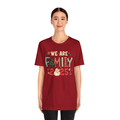 Vintage We Are Family Christmas Shirt – Retro Santa & Tree Matching Holiday Tee