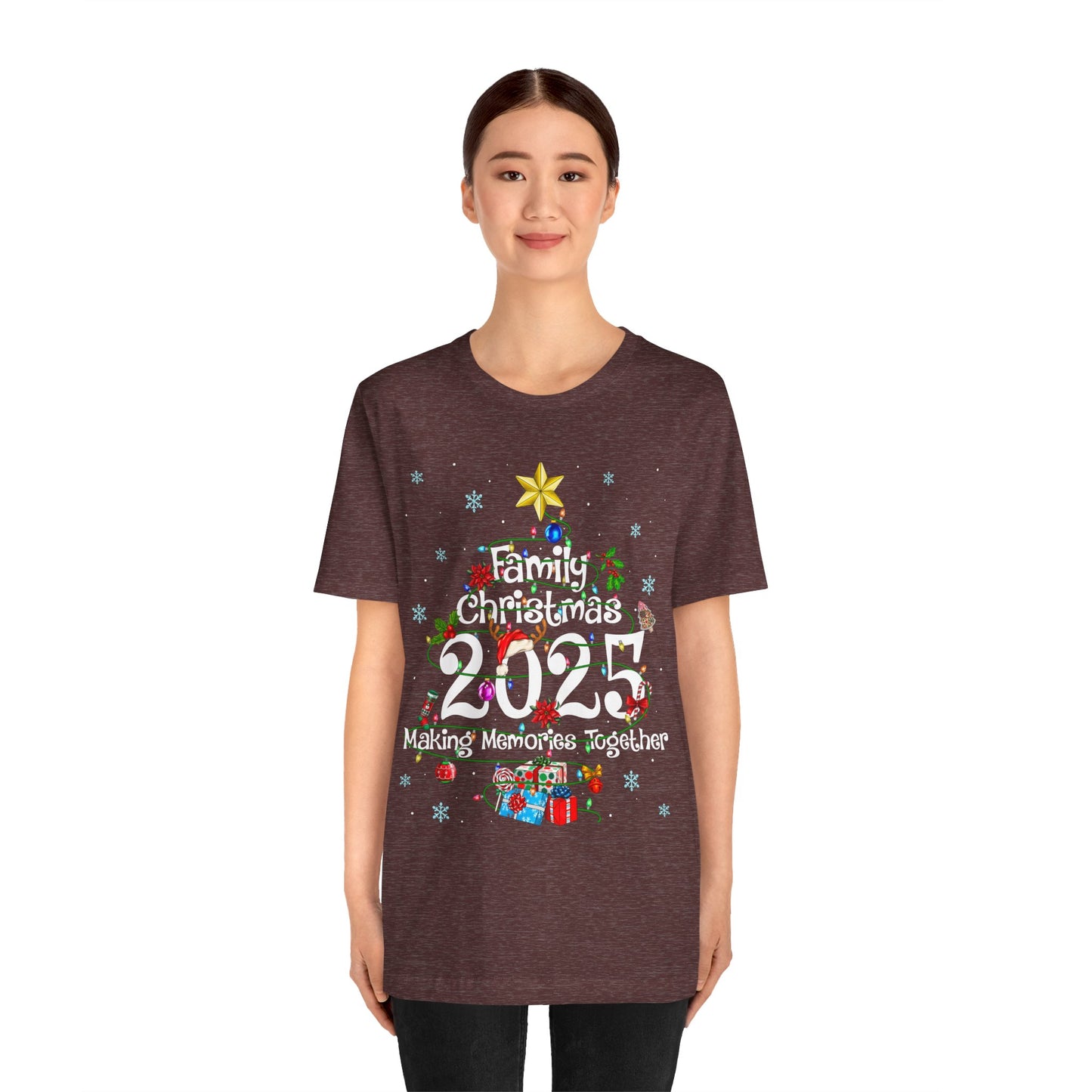 Family Christmas 2025 Tree Shirt – Festive Holiday Lights Matching Pajama Tee
