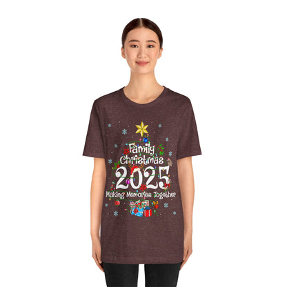 Family Christmas 2025 Tree Shirt – Festive Holiday Lights Matching Pajama Tee