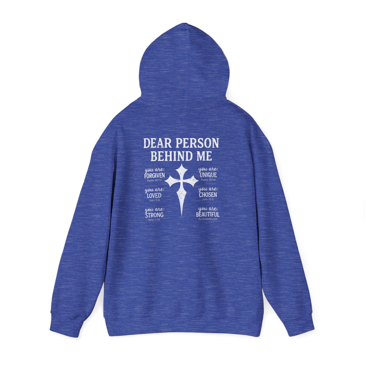 Dear Person Behind Me Hoodie – Bible Verse Christian Faith Cross Pullover