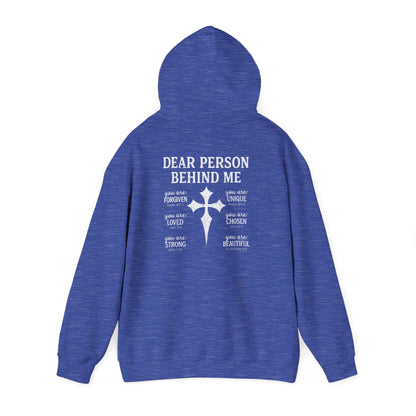 Dear Person Behind Me Hoodie – Bible Verse Christian Faith Cross Pullover
