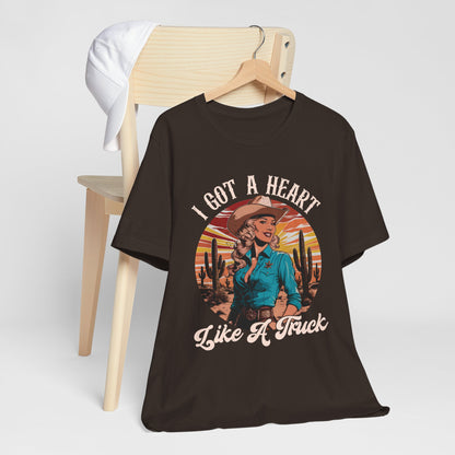 Heart Like A Truck Shirt – Christian Cowgirl Desert Western Rodeo Tee