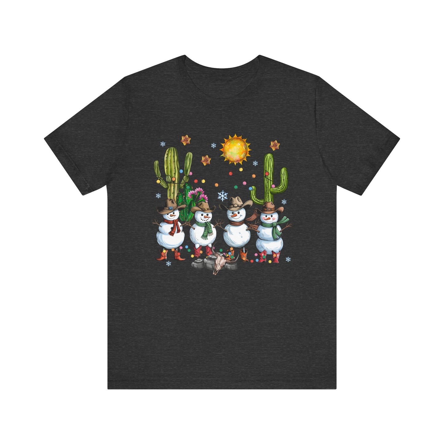 Snowman Cowboy Christmas Shirt – Western Howdy Holiday Tee for Kids & Boys