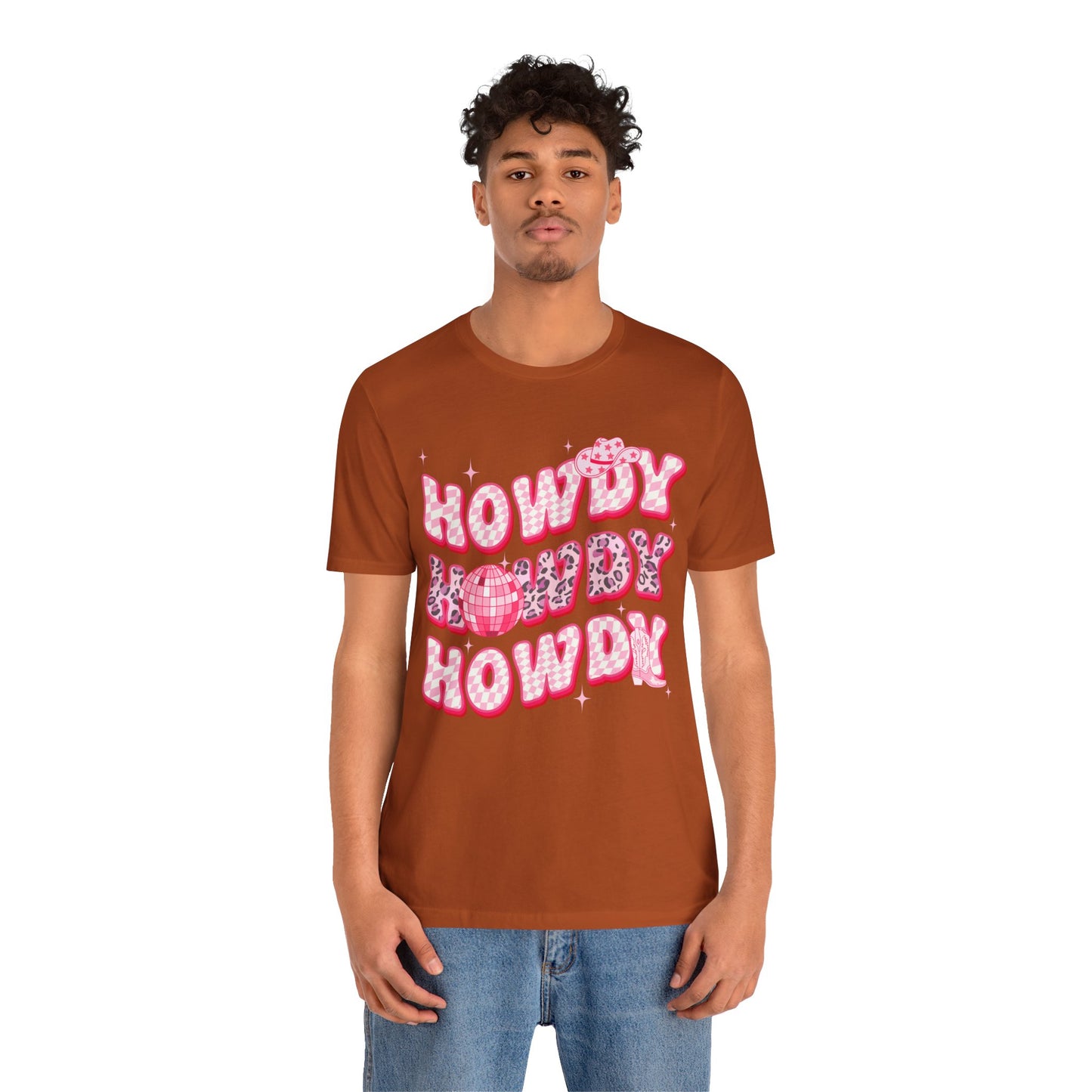Howdy Pink Cowgirl Shirt – Leopard Disco Western Rodeo Country Girl Tee