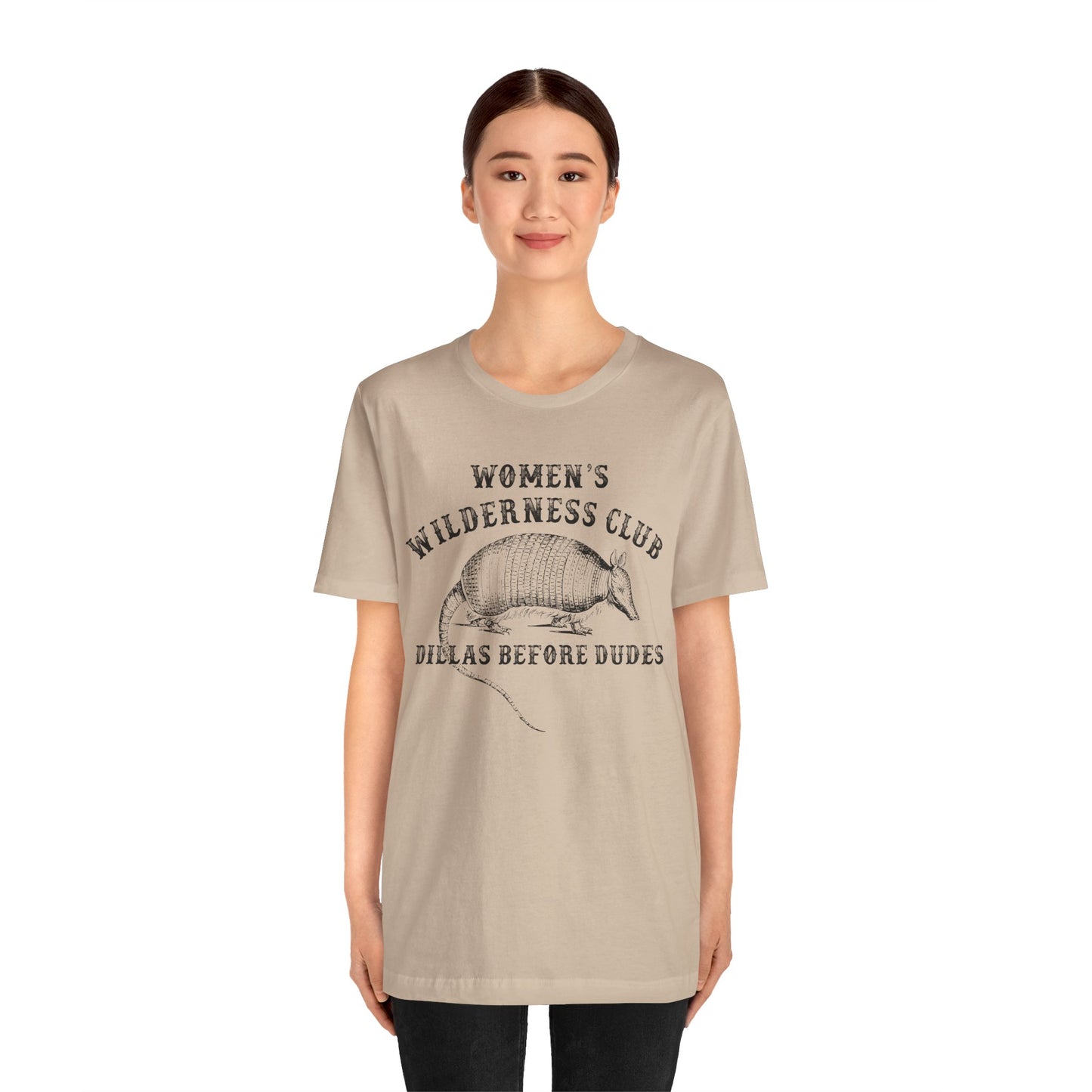 Women’s Wilderness Club Shirt – Dillas Before Dudes Western Armadillo Tee